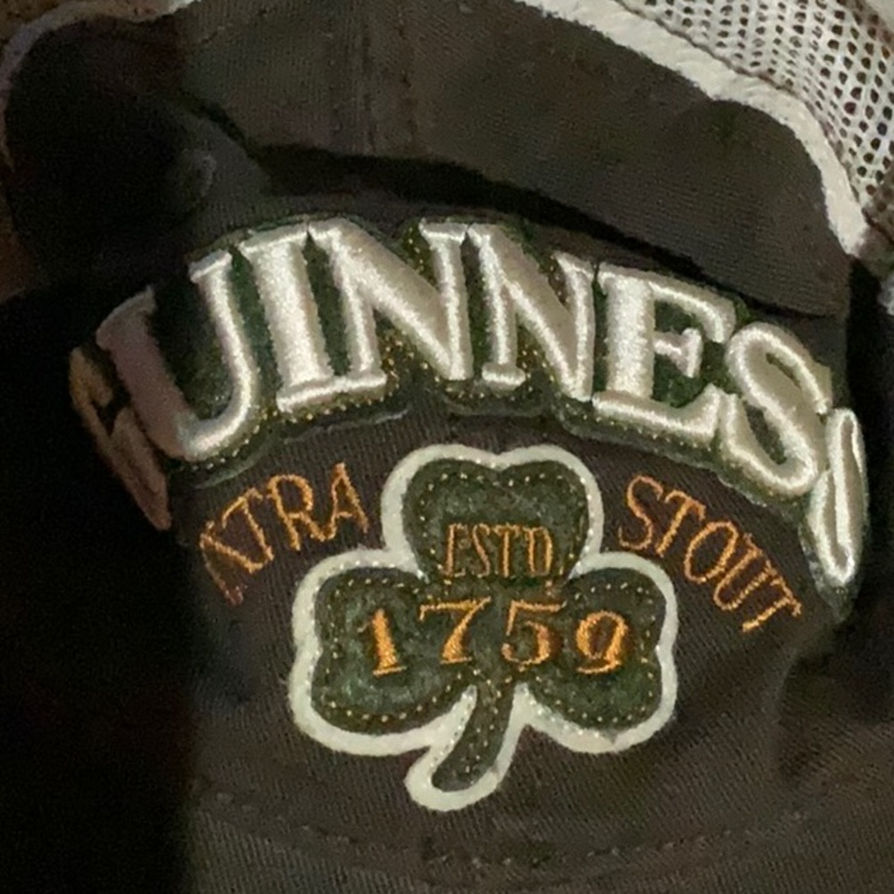 Two Guinness Ball Caps Distressed Style Adjustable - Picture 11 of 11